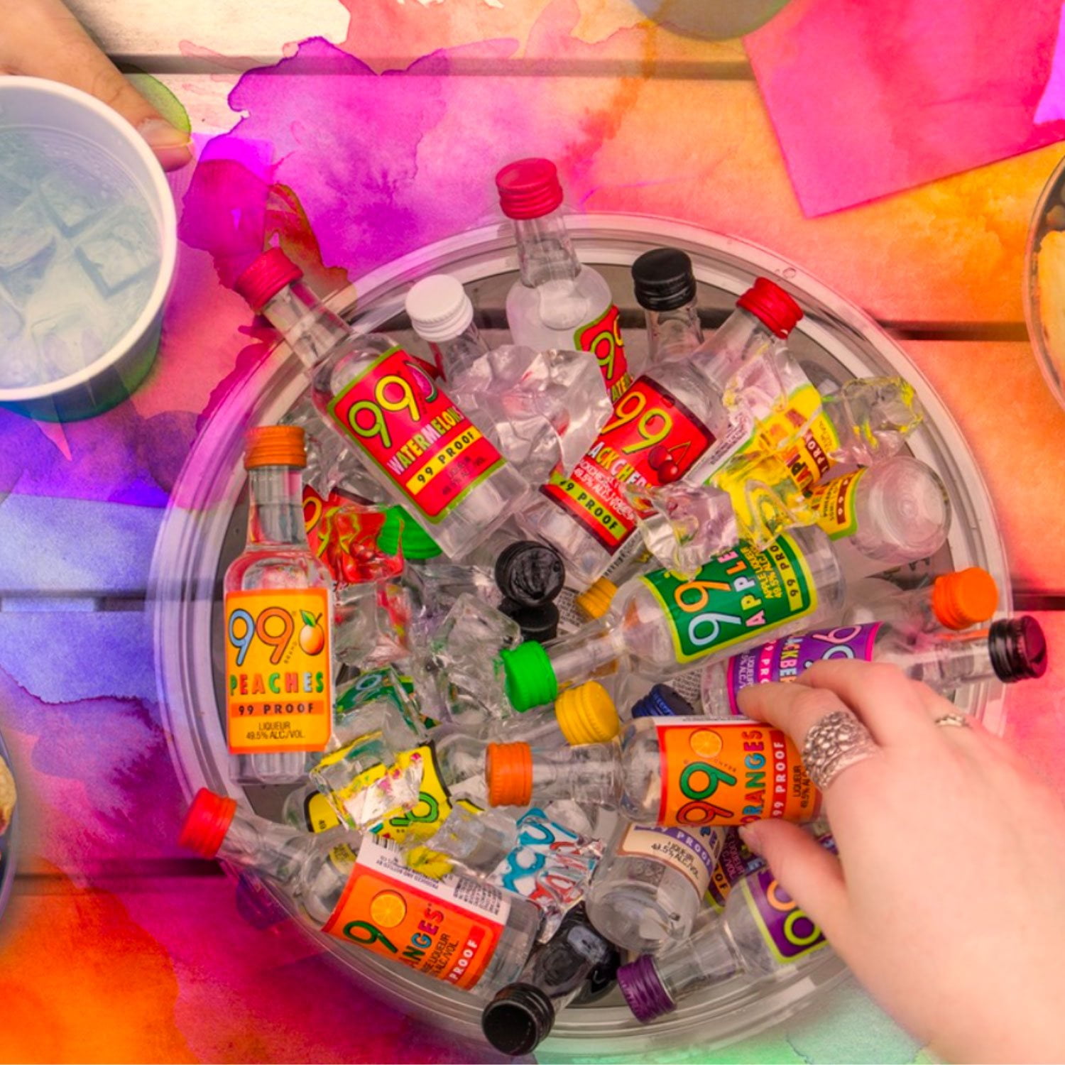 99 Brand Party Bucket Liqueur Variety Pack, 50 ml, 25 pk