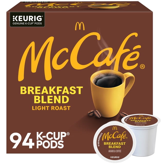 McCafe, Breakfast Blend Light Roast K-Cup Coffee Pods, 94ct