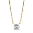 thumbnail image 1 of Round Cut Diamond Solitaire Necklace in 18K Gold, 1 of 5