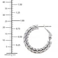 thumbnail image 6 of Italian Diamond Cut Snake Hoop Earrings in Sterling Silver, 6 of 7
