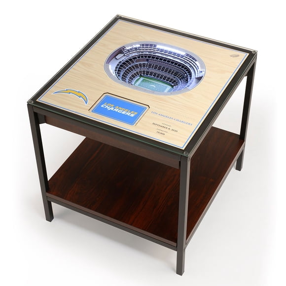 YouTheFan Los Angeles Chargers Lighted Stadium End Table