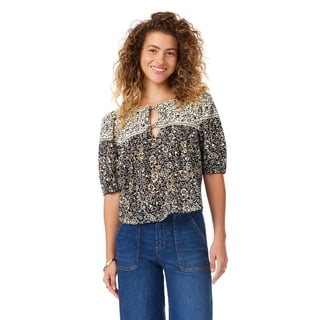 BILA Women's Tie-Neck Cotton Top