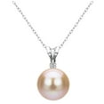 thumbnail image 3 of 7-7.5MM Freshwater Pearl and Diamond Pendant and Earring Set, 3 of 5