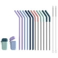 thumbnail image 2 of Ello 16-Piece Reusable Straw Set with Cleaning Brush, 2 of 8