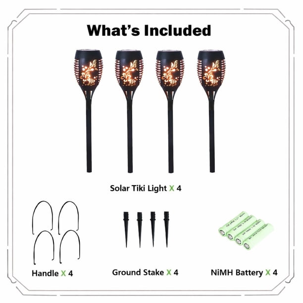 Deck Impressions Hummingbird Solar Tiki with Flame Effect Lights