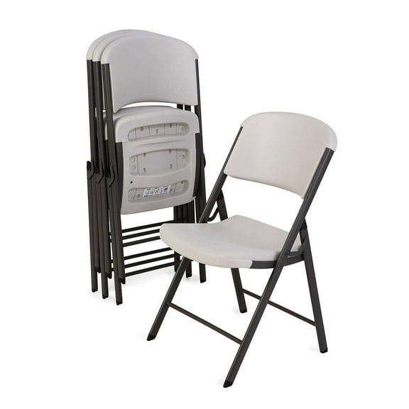 Lifetime Commercial Grade Contoured Folding Chair, Assorted Colors 4 Pack