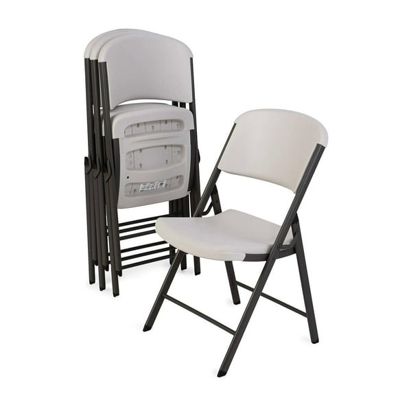Lifetime Commercial Grade Contoured Folding Chair, Assorted Colors 4 Pack