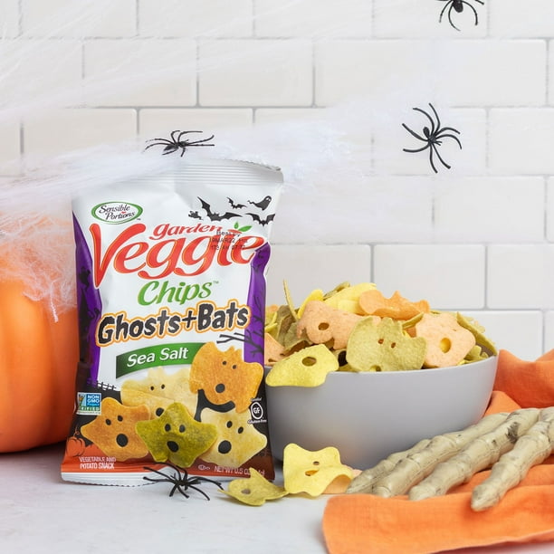 Sensible Portions Garden Veggie Ghost & Bats Veggie Chips, 0.5 oz., 40 pk.
