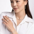 thumbnail image 4 of Lab Created White Sapphire Tennis Earrings in Sterling Silver, 4 of 4
