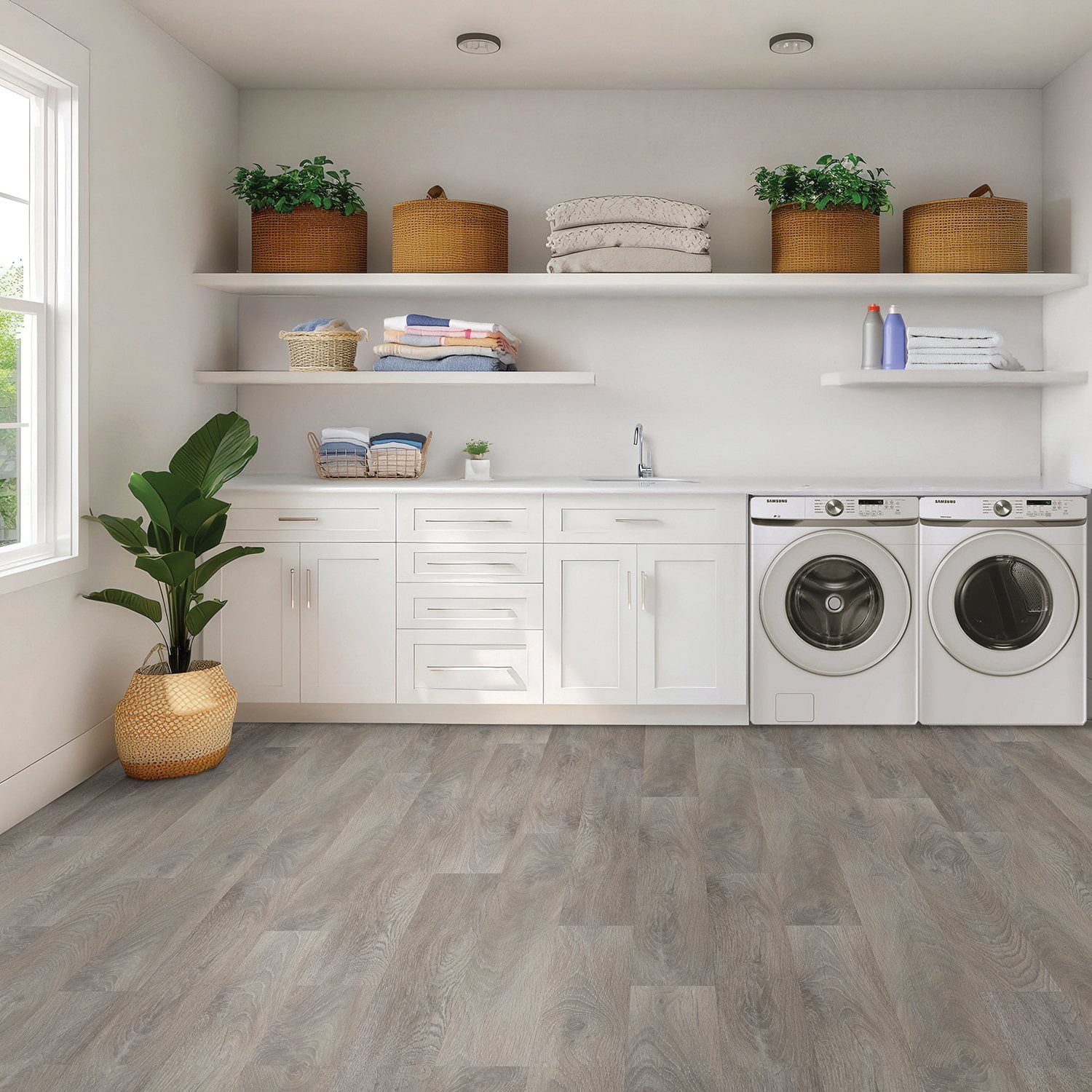 QuickStep by Mohawk Farmview Oak Waterproof Laminate Flooring