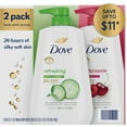 thumbnail image 1 of Dove Refreshing Body Wash, Cucumber Green Tea and Cherry Chia Milk, 30.6 fl. oz., 2 pk., 1 of 7