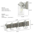 thumbnail image 4 of Hunter Devon Park with Clear Glass Bathroom Vanity Wall Light Fixture, 4 of 8