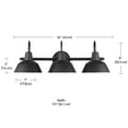 thumbnail image 6 of Globe Electric Brooklyn 5-Piece Bathroom Set in Black with Vanity and Bulbs, 6 of 12