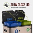 thumbnail image 5 of Simpli-Magic 18.5 Gallon (40L x 30L) Dual Compartment Step Trash Can – Kitchen Garbage Can with Waste & Recycling Bins – Slow-Close Lid, Odor Control, Hands-Free, 5 of 5