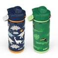 thumbnail image 3 of Zak Designs 14-oz. Stainless Steel Double Wall Beacon Straw Bottle for Kids, 2-Piece Set (Choose Color), 3 of 9