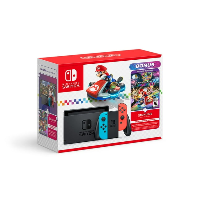 Nintendo Switch Mario Kart 8 Deluxe Bundle with 12-month Nintendo Switch Online Individual Membership