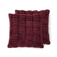 thumbnail image 1 of Member's Mark 2-Pack Ruched Faux Fur Decorative Pillows, 22" x 22", 1 of 5