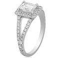 thumbnail image 3 of 1.50 CT. T.W. Emerald Cut Halo Diamond Ring in 18K Gold, 3 of 4