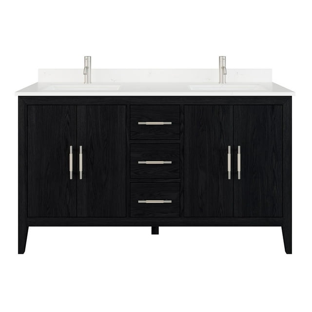 Vienna Bathroom Vanity with Power Bar and Drawer Organizer, Multiple Sizes / Colors
