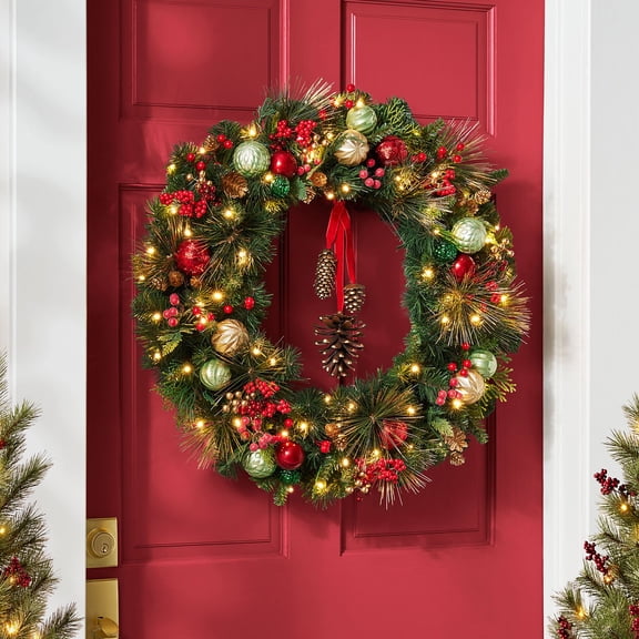 Member's Mark 32" Pre-Lit Decorated Wreath