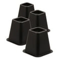 thumbnail image 2 of Black Square Bed Risers, 5-6", Set of 4, 2 of 4