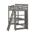 thumbnail image 12 of Maxson Twin Loft Bed With Desk And Bookshelf, Gray Finish, 12 of 13