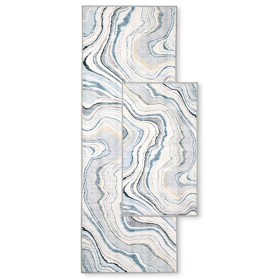 Member's Mark Everwash Washable 2-Piece Runner and Accent Rug Set, Assorted Designs