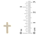 thumbnail image 5 of 0.12 CT. T.W. Round Cut Cross Diamond Stud Earrings in 14K Gold, 5 of 6
