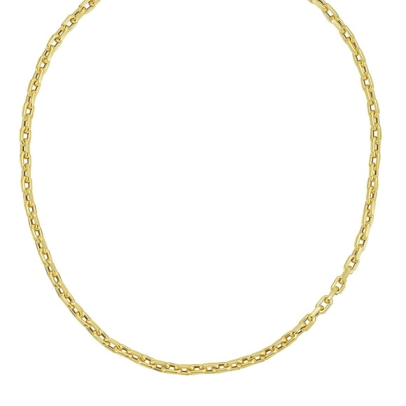 French Cable Link Chain 5mm Hollow in 14K Gold