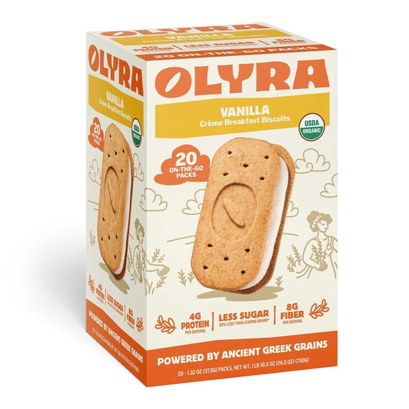 OLYRA Organic Breakfast Biscuits, Vanilla Crème, 20 ct.