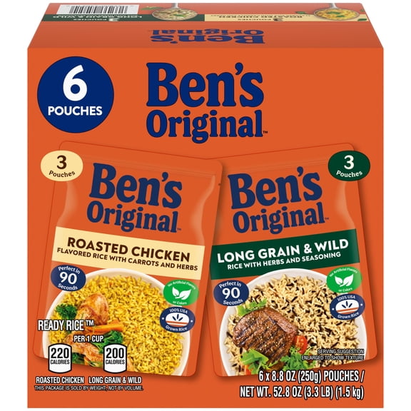Ben’s Roasted Chicken & Long Grain Wild Rice Variety Pack, 8.8 oz., 6 pk.