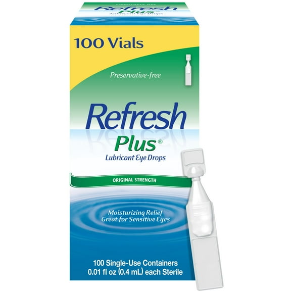 Refresh Plus Lubricant Eye Drops, 100 ct.