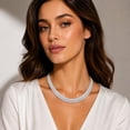 thumbnail image 5 of Graduated Diamond Cut Cleopatra Necklace in Sterling Silver, 5 of 6