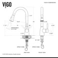 thumbnail image 9 of VIGO Pull-Out Spray Kitchen Faucet, Stainless Steel Finish, 9 of 9