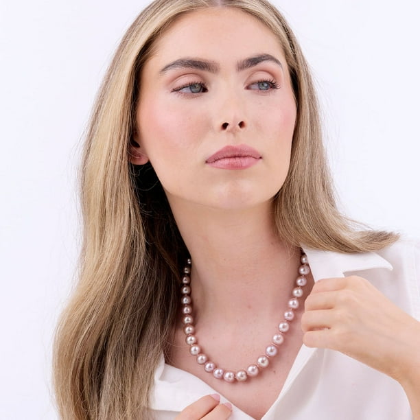 ネックレス pearl neckless (light pink) Graduated Natural Color Pink Cultured Freshwater Pearl Necklace in