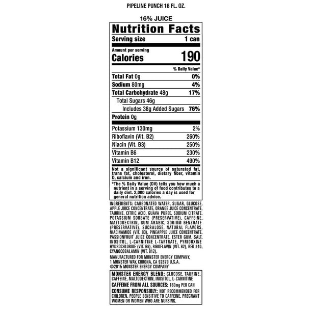 Monster Pipeline Punch, 16 fl. oz., 24 pk. - Samsclub.com