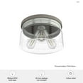 thumbnail image 5 of Hunter Devon Park Clear Glass 3 Light Flush Mount Ceiling Light Fixture, 5 of 7