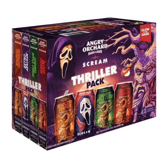 Angry Orchard Spiked Thriller Pack Hard Cider Variety Pack, 12 fl. oz. can, 12 pk.