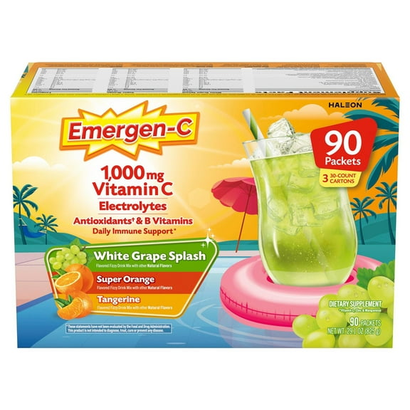 Emergen-C Vitamin C 1,000mg Powder Fizzy Drink Mix, 90 ct.