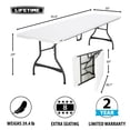 thumbnail image 2 of Lifetime 8' Light Commercial Fold-In-Half Table, White, 2 of 10