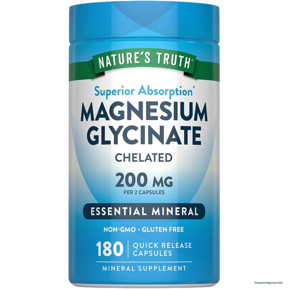 Nature's Truth Magnesium Glycinate Capsules, 200 mg, 180 ct.