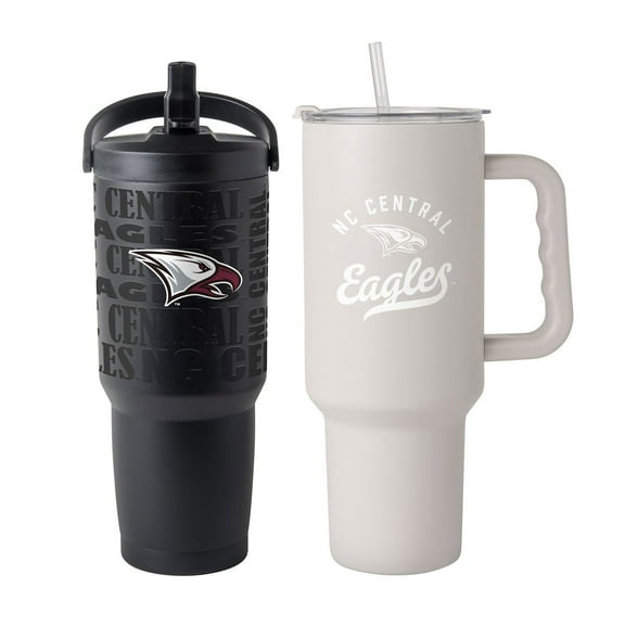Logo Brands North Carolina Central Eagles Stainless Steel Tumbler Set