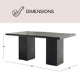 thumbnail image 4 of Anderson 7-Piece Counter Height Dining Set, Black with Cream Chairs, 4 of 16