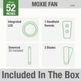 thumbnail image 10 of Hunter 52" Moxie Wi-Fi Smart Ceiling Fan with Light Kit and Remote, 10 of 17