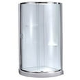 thumbnail image 1 of Breeze 32” x 32” x 77” Corner Shower Kit with Clear Glass, Walls, Base and Hardware, 1 of 18
