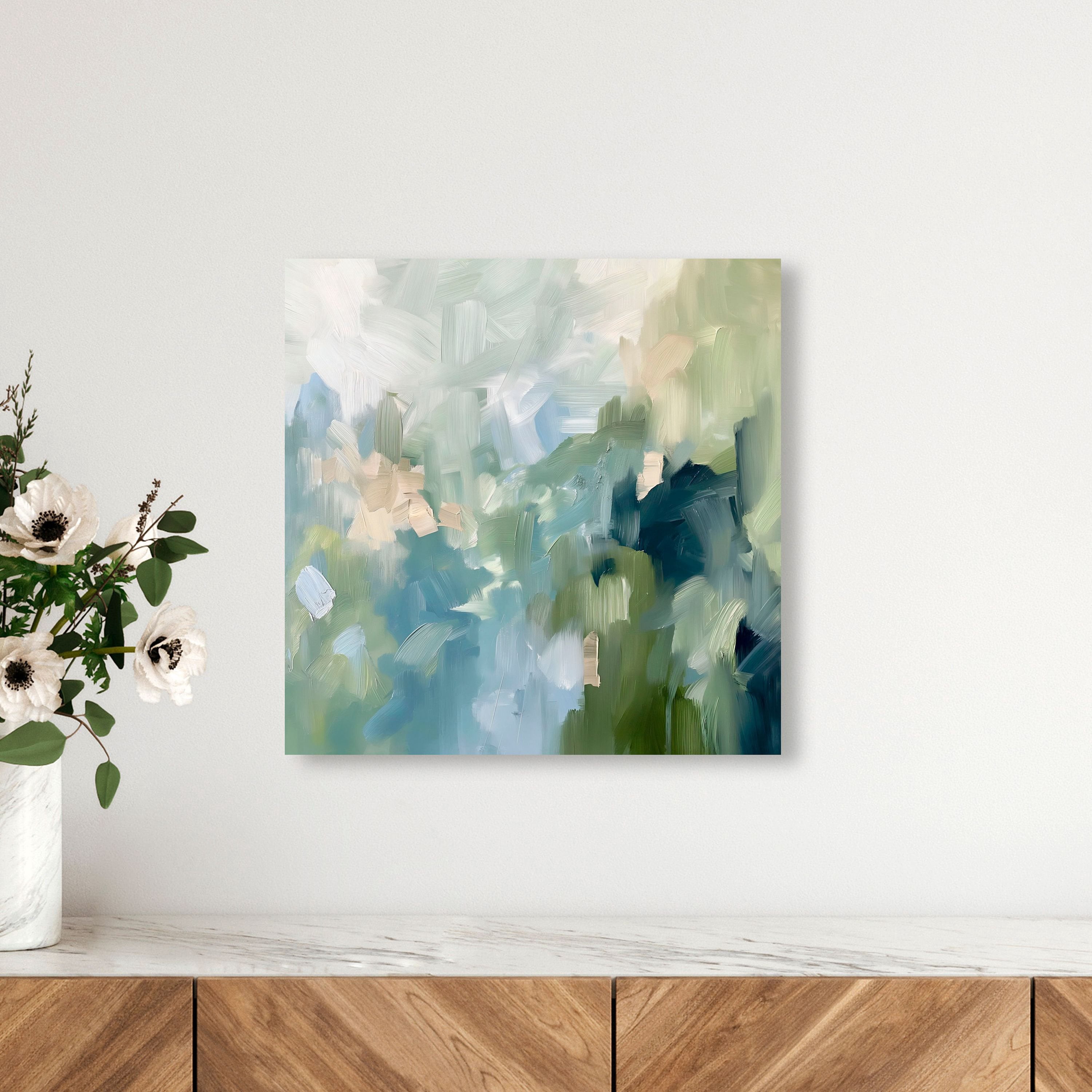 Minted Brush Minimal Abstract Canvas Print by Oliver Gal Prints
