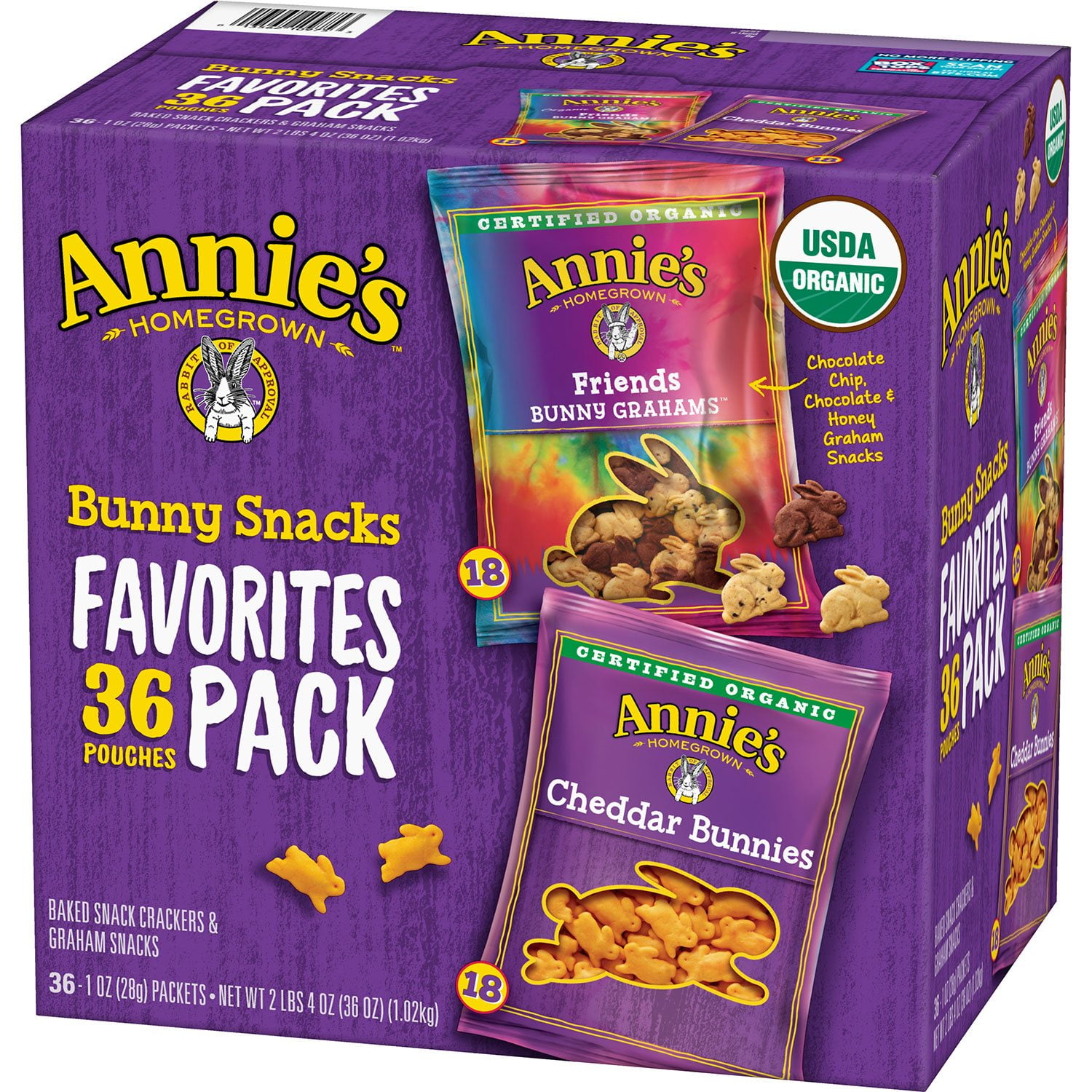 Annie's Favorite Bunny Snacks Variety Pack (1 oz., 36 ct.)