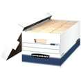 thumbnail image 1 of Bankers Box Storage Box with Lift Lid, White/Blue Letter, 12/Carton, 1 of 7