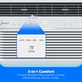 thumbnail image 4 of Midea 10,000 BTU Room Window Air Conditioner, Remote Control, Energy Star w/Wifi & Voice Control, For Spaces up to 450 Sq. Ft., MAW10S1YWT, 4 of 12