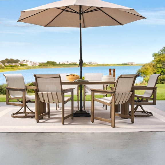 Member's Mark Atticus Outdoor Strap Sling Dining Set, 7pc